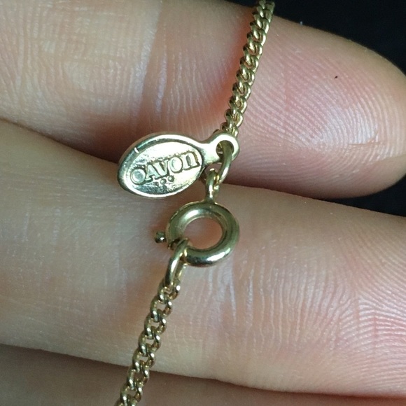 Wire Wrapped Green Stone on a Vintage Gold Tone Chain Necklace - Picture 6 of 13